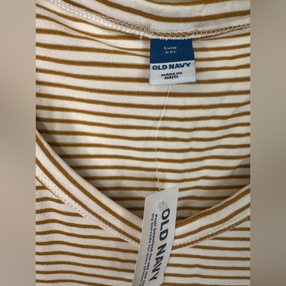 OLD NAVY LUXE SWING TANK TOP JERSEY KNIT V-NECK STRIPED SZ XXL WOMENS CASUAL - Picture 3 of 6